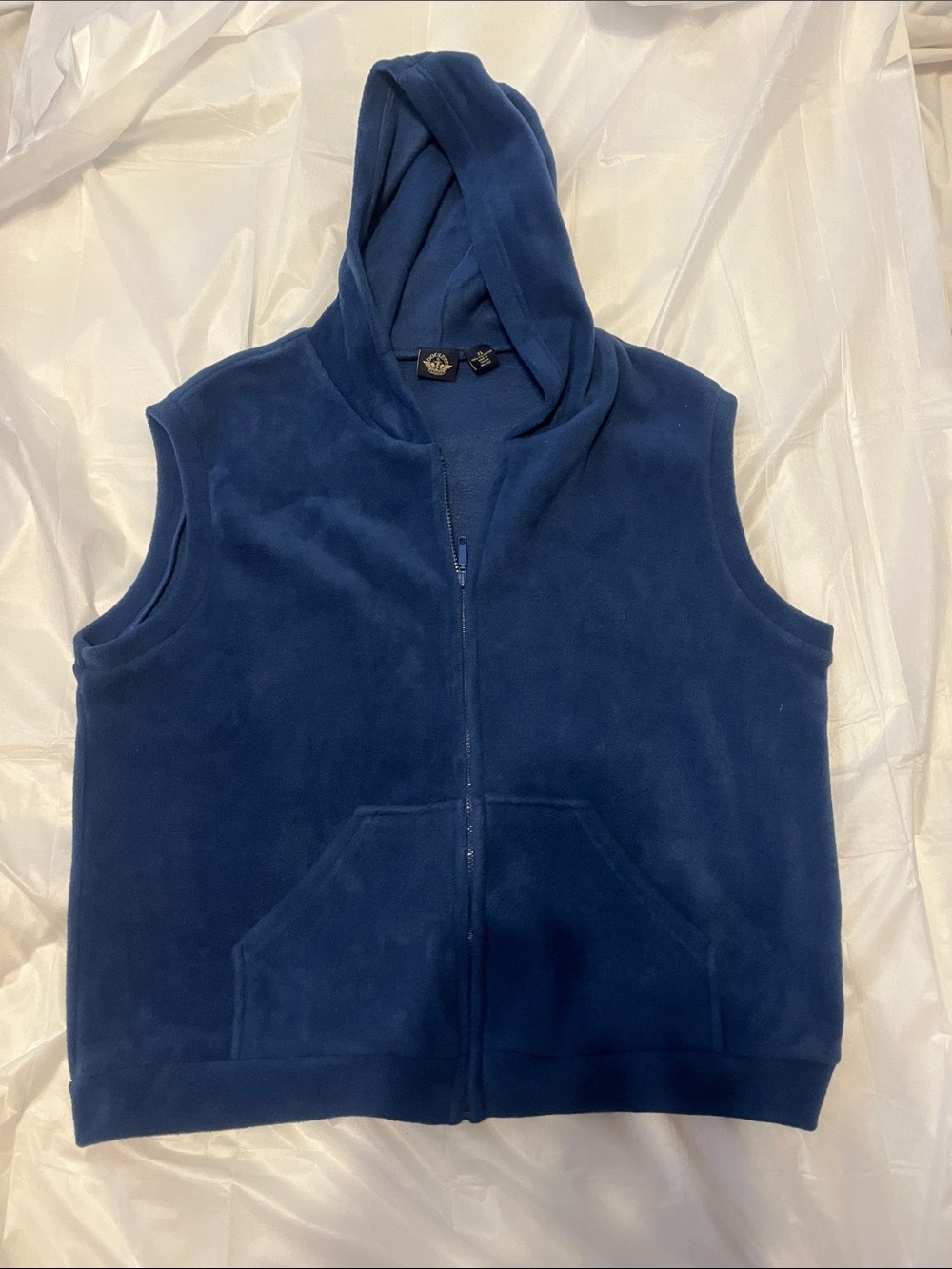 Dockers Navy Blue Hooded Fleece Vest with Zip